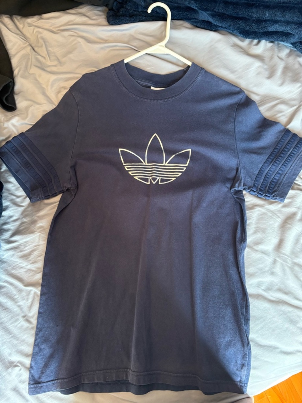 adidas Navy Trefoil Logo Short Sleeve Tee